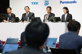 Panasonic and YKK Joint Press Conference on Collaboration in Building Materials and Housing Equipment Business